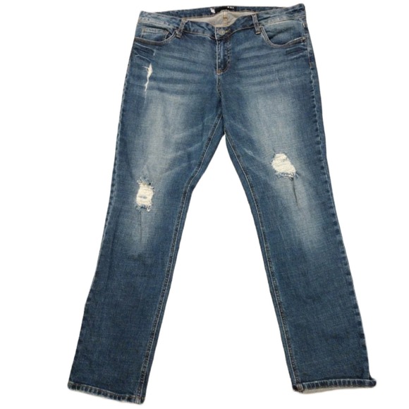 Kut from the Kloth Denim - Kut from the Kloth distressed Catherine Boyfriend Stretch Jeans Women's Size 14